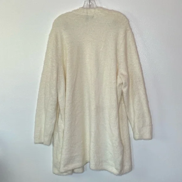 NWT Banana Republic Ivory White Fuzzy Long Cardigan Sweater Sz XXL - Picture 7 of 7
